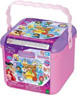 👑 aquabeads disney princess creation cube: complete bead kit - 2,500+ beads, display stand, crafts for kids | create belle, ariel, tiana, rapunzel, and more logo