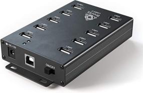 img 4 attached to 🔌 BrovSS: 10 Port USB 2.0 Powered Hub - High Capacity USB Extension Splitter with 12V 5A 60W Power Adapter. Seamlessly Connect up to 10 Electronics and USB Peripherals. (Black)