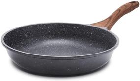 img 4 attached to 🍳 Sensarte 9.5-Inch Nonstick Frying Pan: Swiss Granite Coating, Healthy Stone Cookware, PFOA Free