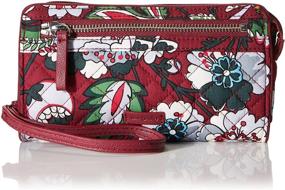 img 4 attached to 👜 Optimized Search: Vera Bradley Cotton Wristlet with Front Zip and RFID Protection