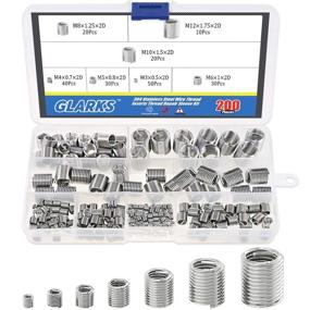 img 4 attached to Glarks 200Pcs Wire Insert Screws Sleeve Assortment Kit - Premium 304 Stainless Steel Metric M3 M4 M5 M6 M8 M10 M12 Helical Thread Coiled Sleeve for Automotive Repairs