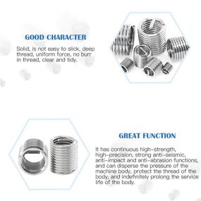 img 1 attached to Glarks 200Pcs Wire Insert Screws Sleeve Assortment Kit - Premium 304 Stainless Steel Metric M3 M4 M5 M6 M8 M10 M12 Helical Thread Coiled Sleeve for Automotive Repairs