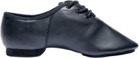 img 3 attached to 👞 Coolkuskates IIGDance Lace-up Leather Practice Dancing Shoes Jazz Boots Soft-Soled - Ideal for Children, Big Kids, Girls, Women - Black