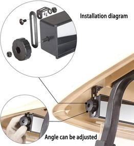 img 1 attached to 🏌️ Enhance Your Golf Cart Safety with SONCHIE Universal Panoramic Blind Spot Mirror - Fits EZGO, Club Car Precedent - 35.8" Rear View Mirror