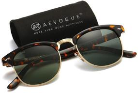 img 3 attached to 🕶️ AEVOGUE Semi Rimless Designer Sunglasses with Polarized Lens