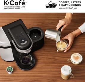 img 2 attached to ☕ Keurig K-Cafe Одноразовый кофеварочный аппарат с молочным вспенивателем, возможностью приготовления кофейного эспрессо, темно-угольной расцветкой - совместим с всеми капсулами Keurig K-Cup, кофейной машиной для латте и капучино, безопасным для посудомоечной машины.