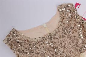 img 2 attached to JerrisApparel Little Girls Sequin Flower 👗 Girls' Clothing: Stunning Dresses for a Glamorous Look!