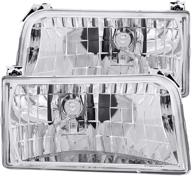 enhance visibility with anzo usa 111247 clear headlight for ford f-150/bronco logo
