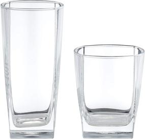 img 4 attached to 🥃 Premium Quality Amazon Basics Serene 16-Piece Old Fashioned and Coolers Glass Drinkware Set: Enhance Your Drinking Experience!