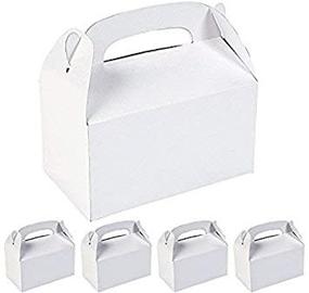 img 4 attached to 🎁 12-Pack Decorate White Color Cardboard Favor Boxes for Children's Birthday Parties, Events, and Gift Giving