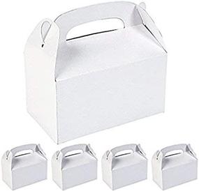 img 1 attached to 🎁 12-Pack Decorate White Color Cardboard Favor Boxes for Children's Birthday Parties, Events, and Gift Giving