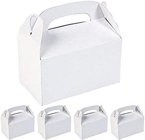 img 2 attached to 🎁 12-Pack Decorate White Color Cardboard Favor Boxes for Children's Birthday Parties, Events, and Gift Giving