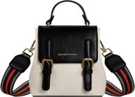 🎒 convertible pu leather mini backpack for women: casual handbag, shoulder bag, and crossbody logo