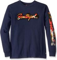 sleek and stylish: southpole kids sleeve chenille small boys' clothing logo