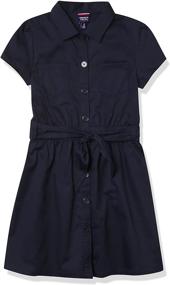 img 2 attached to Stylish Twill Safari Shirtdress for Girls by French Toast