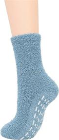 img 1 attached to 🧦 Cozy Fleece Fluffy Winter Socks for Women: Sleep & Stay Warm with Athletic Plush Socks