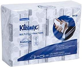 img 2 attached to 🧻 Kleenex(R) Multifold Hand Towels, 600 Towels Total, Bundle of 4 Packs