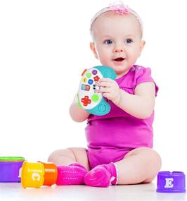 img 1 attached to 👶 Топовый детский игровой пульт игрушка для гаджетов: музыкальные игрушки с светом и звуком для раннего обучения младенцев.