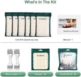 img 3 attached to 🕯️ KissBear Candle Making Kit: 130 PCS DIY Supplies with Soy Wax, Wicks, Stickers, and Instructions for Candle Making Set Starter