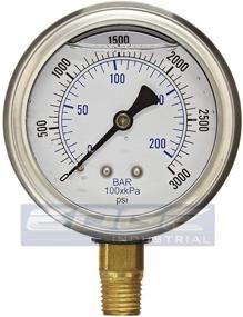 img 4 attached to Hydraulic Compressor Gauge - Stainless Steel Pressure Monitoring Device