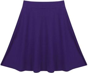 img 4 attached to Renvena: Trendy and Comfortable Girls' Lightweight Stretchy Clothing, Skirts & Skorts for Lyrical Dance