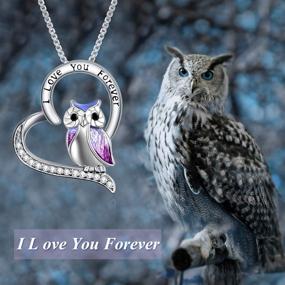 img 2 attached to ❤️ Sterling Silver YFN Owl Necklace: Heart Owl Gifts for Women and Girls, Symbolizing Eternal Love