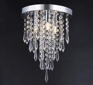 💎 jaycomey mini crystal chandelier: elegant flush mount ceiling light | 3-light fixture for aisle, hallway, living room, bedroom логотип