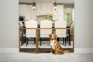 discover the carlson pet products design paw extra tall super wide 62-inch pet gate – premium wooden security for your beloved pets! logo