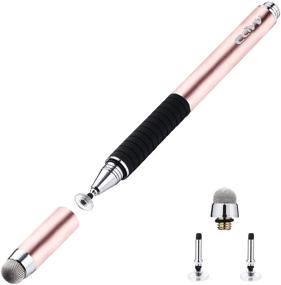 img 4 attached to 🖊️ CCIVV 2-в-1 стилус-ручка: тонкая игла и мешковина, совместима с планшетом и смартфоном, розовое золото (1 шт)
