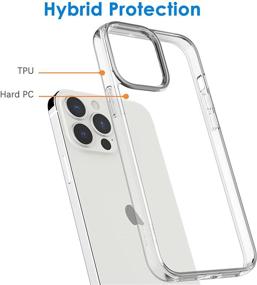 img 2 attached to 📱 JETech iPhone 13 Pro Max 6.7-Inch Case - Shockproof Bumper Cover, Clear Back, Anti-Scratch, HD Clear