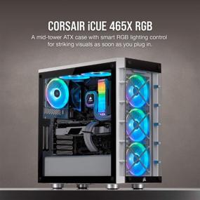 img 1 attached to 🎮 Corsair iCUE 465X RGB Mid-Tower ATX Smart Case в потрясающем белом цвете: необходимое приобретение для геймеров