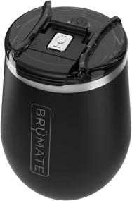 img 1 attached to 🍷 BrüMate Uncork'd XL 14oz Insulated Wine Glass Tumbler - Vacuum Insulated Stainless Steel, Leak-Proof Lid, Glitter Blush