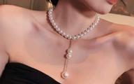 📿 versatile layered necklace set: heart-shaped diamond pendant, pearl necklace + personalized fashion necklace for women and girls–perfect for any occasion logo