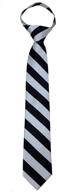 🎓 college printed necktie ties for boys with zipper and repp stripe logo