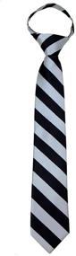 img 2 attached to 🎓 College Printed Necktie Ties for Boys with Zipper and Repp Stripe