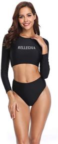 img 2 attached to RELLECIGA Womens Rashguard Sleeve Triple Women's Clothing in Swimsuits & Cover Ups