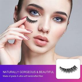 img 1 attached to 💃 Vanalia Magnetic Eyelash Kit with Magnetic Eyeliner - 5D False Lashes, 5 Pairs with Tweezers - Easy to Wear, No Glue Required