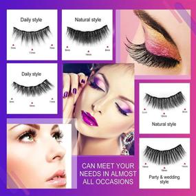 img 2 attached to 💃 Vanalia Magnetic Eyelash Kit with Magnetic Eyeliner - 5D False Lashes, 5 Pairs with Tweezers - Easy to Wear, No Glue Required