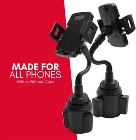 img 3 attached to 🚗 Macally Car Cup Holder Phone Mount: Adjustable Gooseneck & Sturdy Cup Holder for iPhones, Galaxy, Pixel, and More - Perfect for Car SUV Truck!