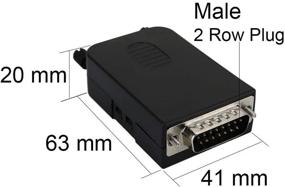 img 2 attached to Avanexpress D-SUB Разъем DB15 мужской 15-контактный портовый разъемный планшетный разъем, 2-рядный корпус разъема.