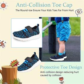 img 1 attached to 👶 Toddler Breathable Sneakers for Boys – Walking Trainers Shoes and Sneakers