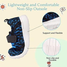 img 2 attached to 👶 Toddler Breathable Sneakers for Boys – Walking Trainers Shoes and Sneakers