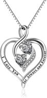 yfn sterling silver heart necklace - birthday gift for women: mom, wife, daughter, girlfriends logo