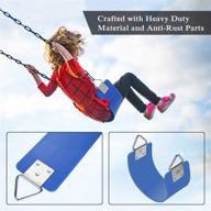 🪂 agptek swing seat - durable yard swing for kids & adults with metal triangle ring, blue (300kg/660lb weight limit) logo