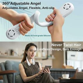 img 1 attached to 🌀 ZOEYEA Neck Fan: Bladeless Hands-Free Sport Personal Fan with 360° Cooling, USB Rechargeable, 3 Speeds, No Hair Twisting, Strong Wind - White