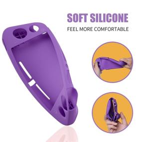 img 3 attached to Enhanced Grip & Protection: Purple Silicone Case for Nintendo Switch Lite