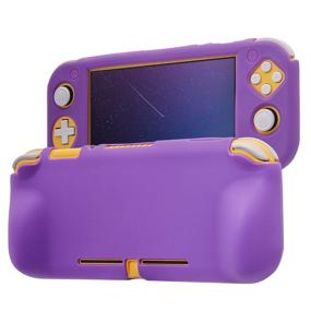 img 4 attached to Enhanced Grip & Protection: Purple Silicone Case for Nintendo Switch Lite