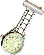 ⌚ metal-linked jas unisex nurses lapel watch for infection control - pin-on logo