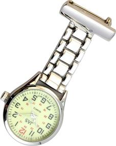 img 1 attached to ⌚ Metal-Linked JAS Unisex Nurses Lapel Watch for Infection Control - Pin-on