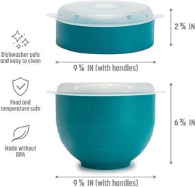 img 1 attached to 🍿 Goodful Silicone Popcorn Popper: Collapsible Microwavable Bowl for Healthy BPA-Free Hot Air Popped Popcorn, Teal